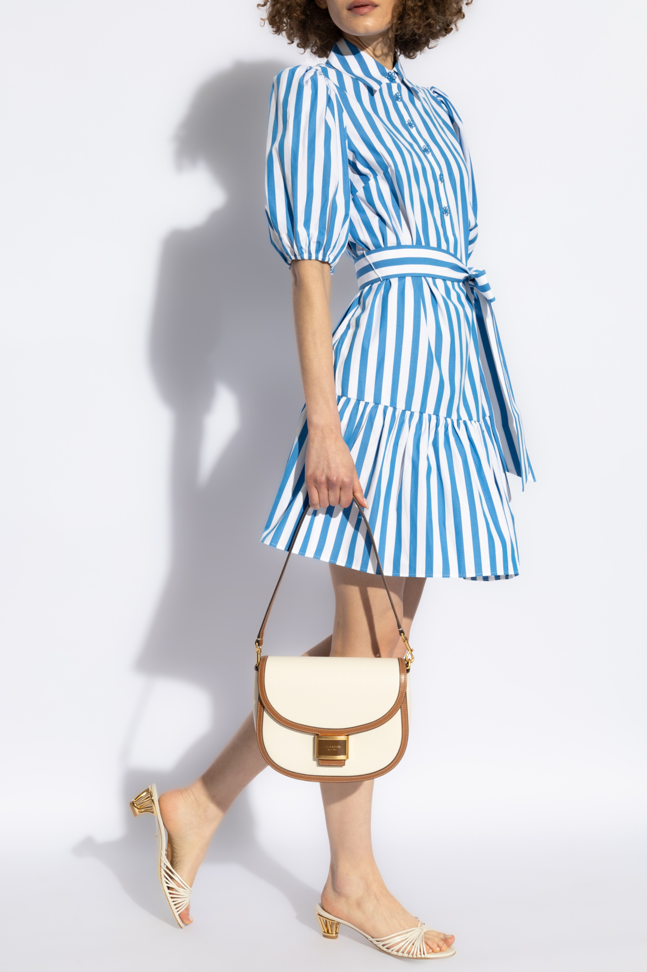 Kate spade blue and shops white striped dress